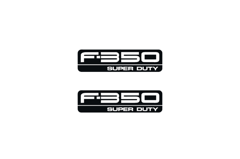 Ford F350 Emblem & Badge Set - Grille and Tailgate F350 Super Duty logo Ford emblems decoinfabric WHITE