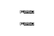 Ford F250 emblem for fenders with F250 logo (Type 2) Ford emblems decoinfabric BLACK WHITE