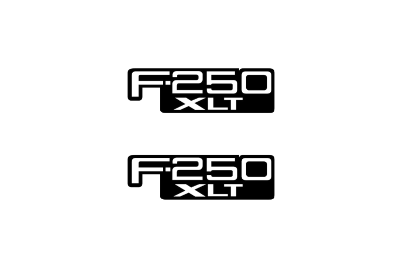Ford F250 Emblem & Badge Set - Grille and Tailgate F250 XTL logo (Type 2) Ford emblems decoinfabric WHITE