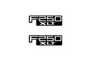 Ford F250 Emblem & Badge Set - Grille and Tailgate F250 XTL logo (Type 2) Ford emblems decoinfabric WHITE