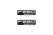 Ford F250 emblem for fenders with F250 Super Duty logo (Type 2) Ford emblems decoinfabric BLACK WHITE