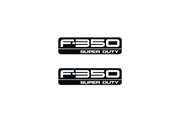 Ford F350 emblem for fenders with F350 Super Duty logo Ford emblems decoinfabric BLACK WHITE