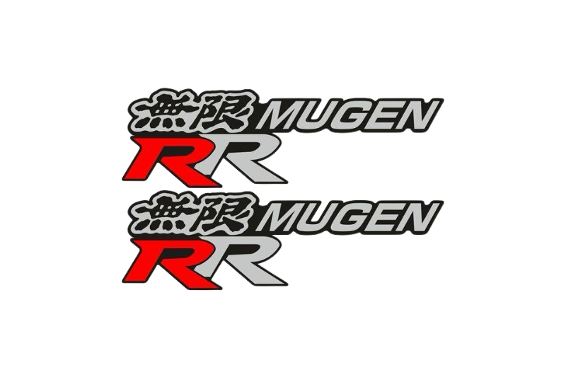 Honda emblem for fenders with Mugen RR logo (Type 2) Honda fender decoinfabric BLACK WHITE