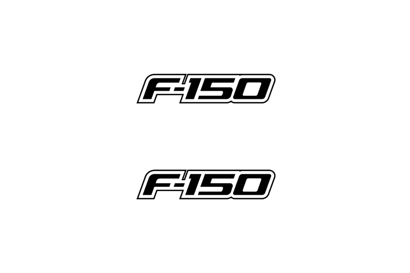 Ford F150 emblem for fenders with F150 logo Ford emblems decoinfabric BLACK WHITE