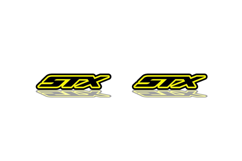 Ford F150 emblem for fenders with STX logo (type 3) Ford emblems decoinfabric BLACK YELLOW