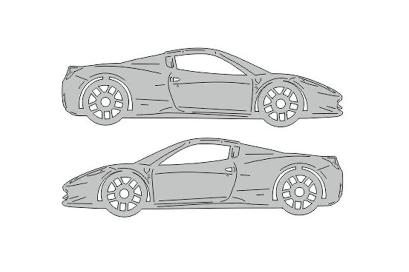 Ferrari 458 Italia (2009-2015) Floor Mat Emblem Set – Stainless Steel Badges Car Mats Badges Decoin