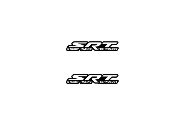 Chrysler Emblem & Badge Set - Grille and Tailgate SRT logo (Type 3) Chrysler emblems decoinfabric WHITE