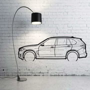 Metal Car Wall art Decor BMW X5 F15 2013-2018 (type SIDE) BMW Wall Art Decoin Fabric 500 mm (19.6