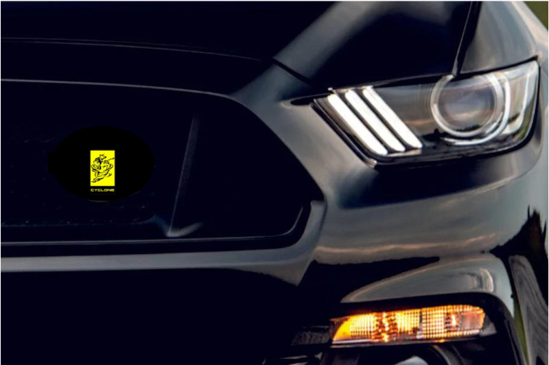 Ford Mustang Emblem & Badge Set - Grille and Tailgate Cyclone logo Ford emblems decoinfabric