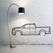 Metal Car Wall art Decor Dodge Ram V 2019+ (type SIDE) Dodge Wall Art Decoin Fabric 500 mm (19.6