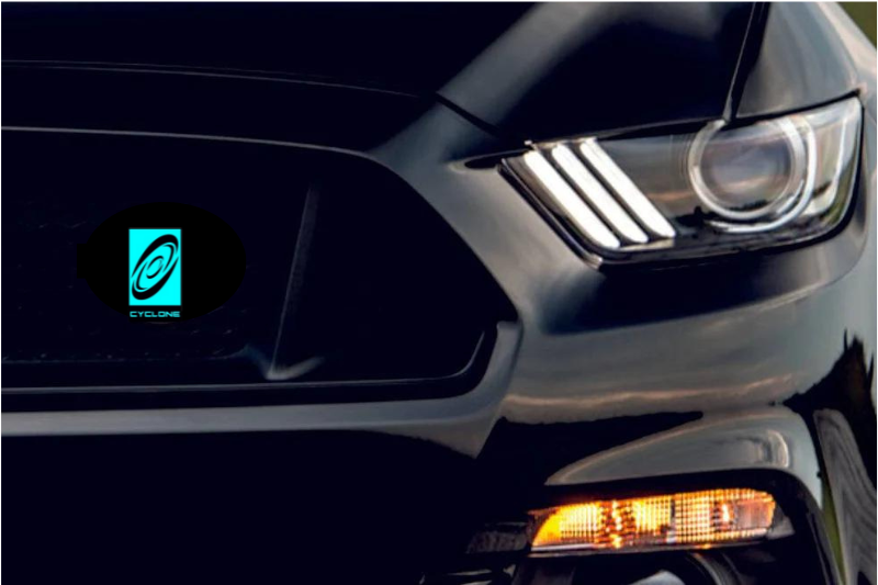 Ford Mustang Radiator grille emblem with Cyclone logo (Type 2) Ford emblems decoinfabric