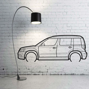 Metal Car Wall art Decor Skoda Yeti 2013-2017 (type SIDE) Skoda Wall Art Decoin Fabric 500 mm (19.6