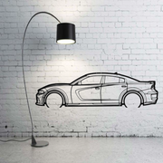 Metal Car Wall art Decor Dodge Charger 2011+ (type SIDE) Dodge Wall Art Decoin Fabric 500 mm (19.6