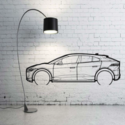 Metal Car Wall art Decor Jaguar I-Pace 2018+ (type SIDE) Jaguar Wall Art Decoin Fabric 500 mm (19.6