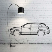 Metal Car Wall art Decor Bentley Bentayga 2015+ (type SIDE) Bentley Wall Art Decoin Fabric 500 mm (19.6