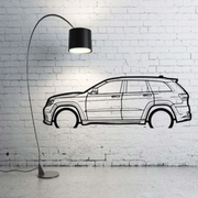 Metal Car Wall art Decor Jeep Grand Cherokee IV TrackHawk 2018+ (type SIDE) Jeep Wall Art Decoin Fabric 500 mm (19.6