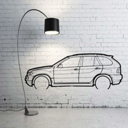 Metal Car Wall art Decor BMW X5 E53 1999-2006 (type SIDE) BMW Wall Art Decoin Fabric 500 mm (19.6