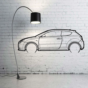 Metal Car Wall art Decor Alfa Romeo MiTo 2008+ (type SIDE) Alfa Romeo Wall Art Decoin Fabric 500 mm (19.6