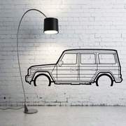 Metal Car Wall art Decor Mercedes G-Class W463 1990-2018 (type SIDE) Mercedes Wall Art Decoin Fabric 500 mm (19.6