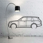 Metal Car Wall art Decor Range Rover IV 2012-2022 (type SIDE) Range Rover Wall Art Decoin Fabric 500 mm (19.6