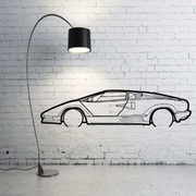 Metal Car Wall art Decor Lamborghini Countach 1974-1990 (type SIDE) Lamborghini Wall Art Decoin Fabric 500 mm (19.6