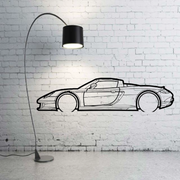 Metal Car Wall art Decor Porsche Carrera GT 2004-2007 (type SIDE) Porsche Wall Art Decoin Fabric 500 mm (19.6