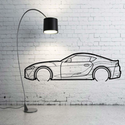 Metal Car Wall art Decor Toyota Supra V 2019+ (type SIDE) Toyota Wall Art Decoin Fabric 500 mm (19.6