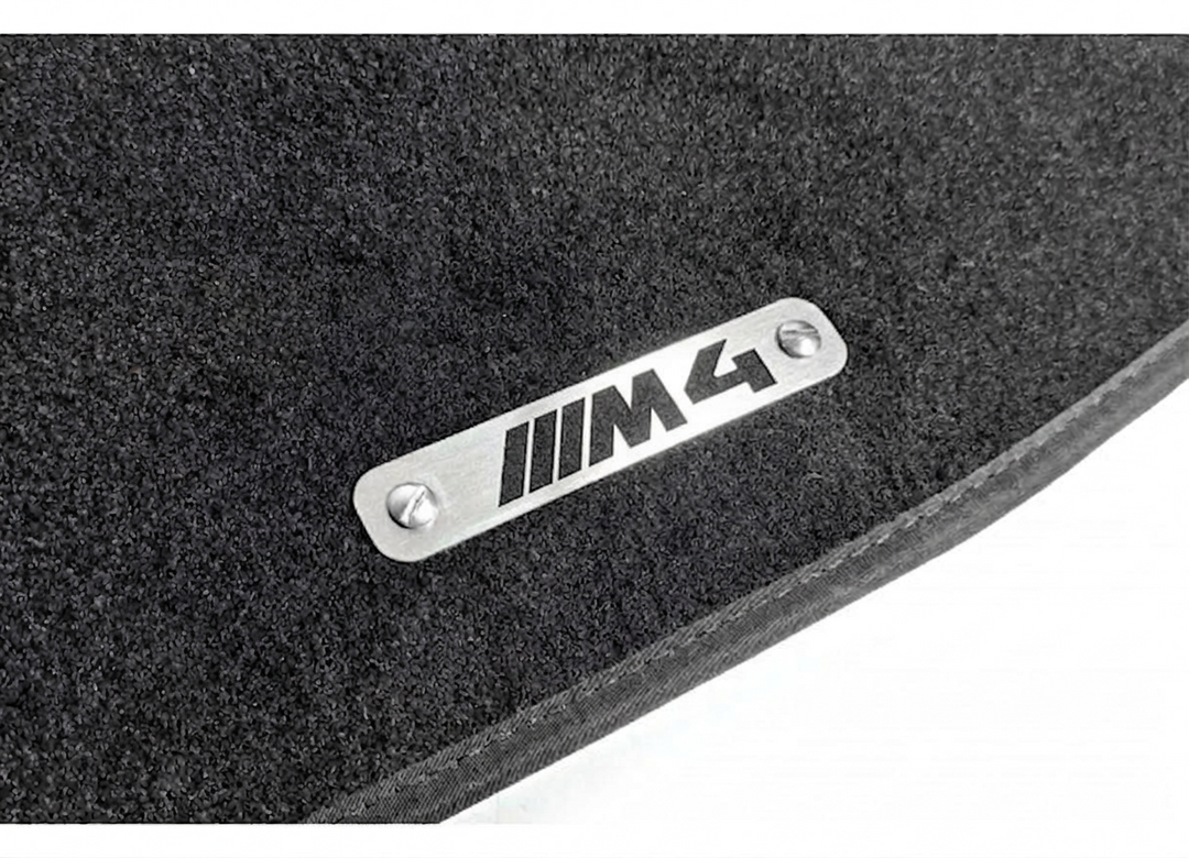 BMW М4 Floor Mat Emblem Set – Stainless Steel Badges Car Mats Badges Decoin