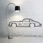 Metal Car Wall art Decor Mercedes SL W198 1954-1963 (type SIDE) Mercedes Wall Art Decoin Fabric 500 mm (19.6