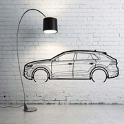 Metal Car Wall art Decor Audi Q8 2018+ (type SIDE) Audi Wall Art Decoin Fabric 500 mm (19.6