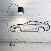 Metal Car Wall art Decor Toyota Supra IV 1993-2002 (type SIDE) Toyota Wall Art Decoin Fabric 500 mm (19.6