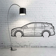 Metal Car Wall art Decor Skoda Enyaq 2020+ (type SIDE) Skoda Wall Art Decoin Fabric