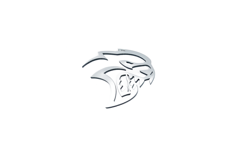 Chrysler Radiator grille emblem with Hellcat logo (Type 3) Chrysler emblems decoinfabric