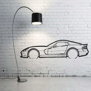 Metal Car Wall art Decor Ferrari 458 Italia 2009-2015 (type SIDE) Ferrari Wall Art Decoin Fabric 500 mm (19.6