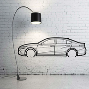 Metal Car Wall art Decor Lexus ES VII 2018+ (type SIDE) Lexus Wall Art Decoin Fabric 500 mm (19.6