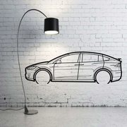 Metal Car Wall art Decor Tesla Model X 2015+ (type SIDE) Tesla Wall Art Decoin Fabric 500 mm (19.6
