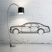 Metal Car Wall art Decor Bentley Mulsanne 2010-2020 (type SIDE) Bentley Wall Art Decoin Fabric 500 mm (19.6