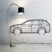 Metal Car Wall art Decor Toyota Rav4 V 2019+ (type SIDE) Toyota Wall Art Decoin Fabric 500 mm (19.6