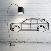 Metal Car Wall art Decor Rolls-Royce Cullinan 2018+ (type SIDE) Rolls-Royce Wall Art Decoin Fabric 500 mm (19.6