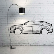 Metal Car Wall art Decor Lamborghini Urus 2017+ (type SIDE) Lamborghini Wall Art Decoin Fabric 500 mm (19.6