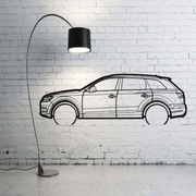 Metal Car Wall art Decor Audi Q7 II 2015+ (type SIDE) Audi Wall Art Decoin Fabric 500 mm (19.6