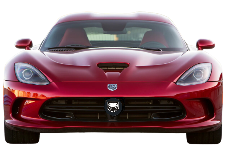 Dodge Viper Radiator grille emblem with Striking Snake logo (type 2) Dodge emblems decoinfabric