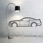 Metal Car Wall art Decor Ford Mustang V 2005-2015 (type SIDE) Ford Wall Art Decoin Fabric 500 mm (19.6