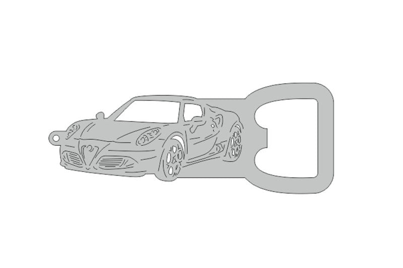 Keychain Bottle Opener for Alfa Romeo 4C 2013+ Keychains opdesign