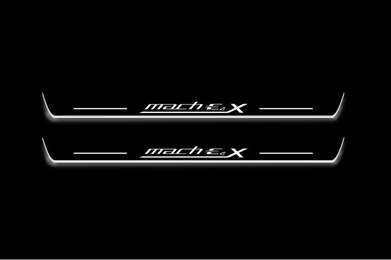 Mustang Mach-E 2020+ LED Door Sills PRO With Logo Mach-E 4X Ford Led Door Sills opdesign