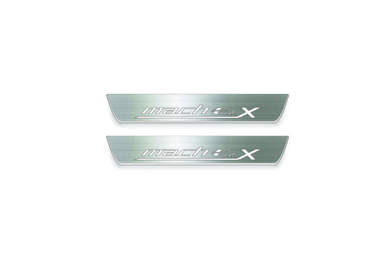 Mustang Mach-E 2020+ LED Door Sills PRO With Logo Mach-E 4X Ford Led Door Sills opdesign