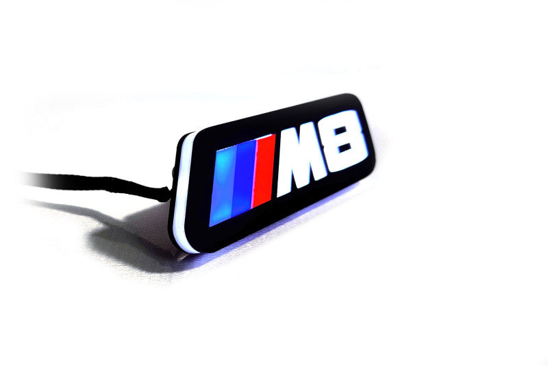 BMW Illuminated LED Radiator Grille Emblems and Badges with ///M8 (type 1) logo BMW Led Emblems decoinfabric