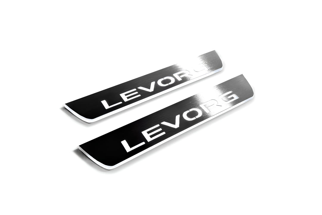 Subaru Levorg I 2014-2020 LED Door Sills With Logo Levorg Subaru Led Door Sills opdesign