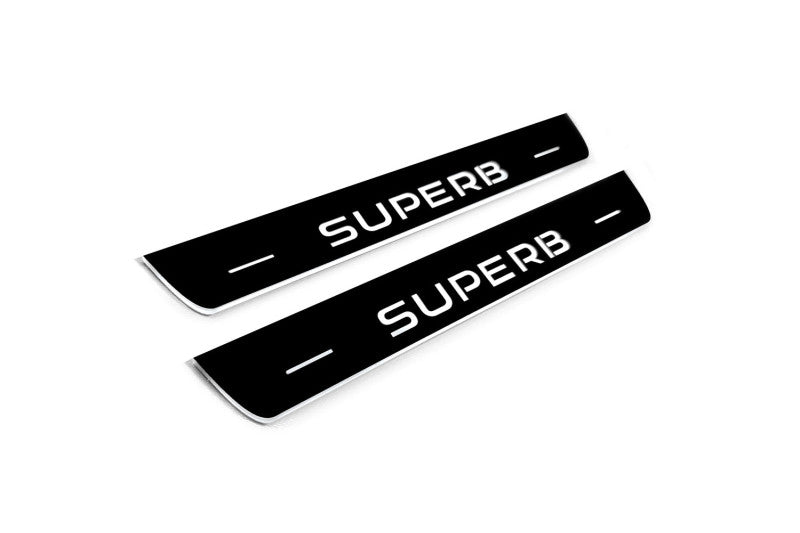 Skoda SuperB III 2015-2023 Door Sill Led Plate With Logo SuperB Skoda Led Door Sills opdesign