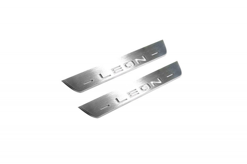 Seat Leon III 2013-2020 Auto Door Sill Plates With Logo Leon Seat Led Door Sills opdesign